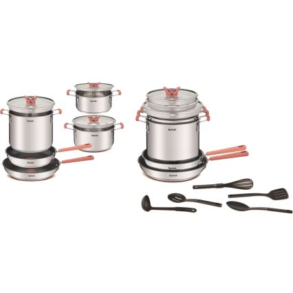 Tefal - Batería de cocina de 13 piezas OPTI'SPACE