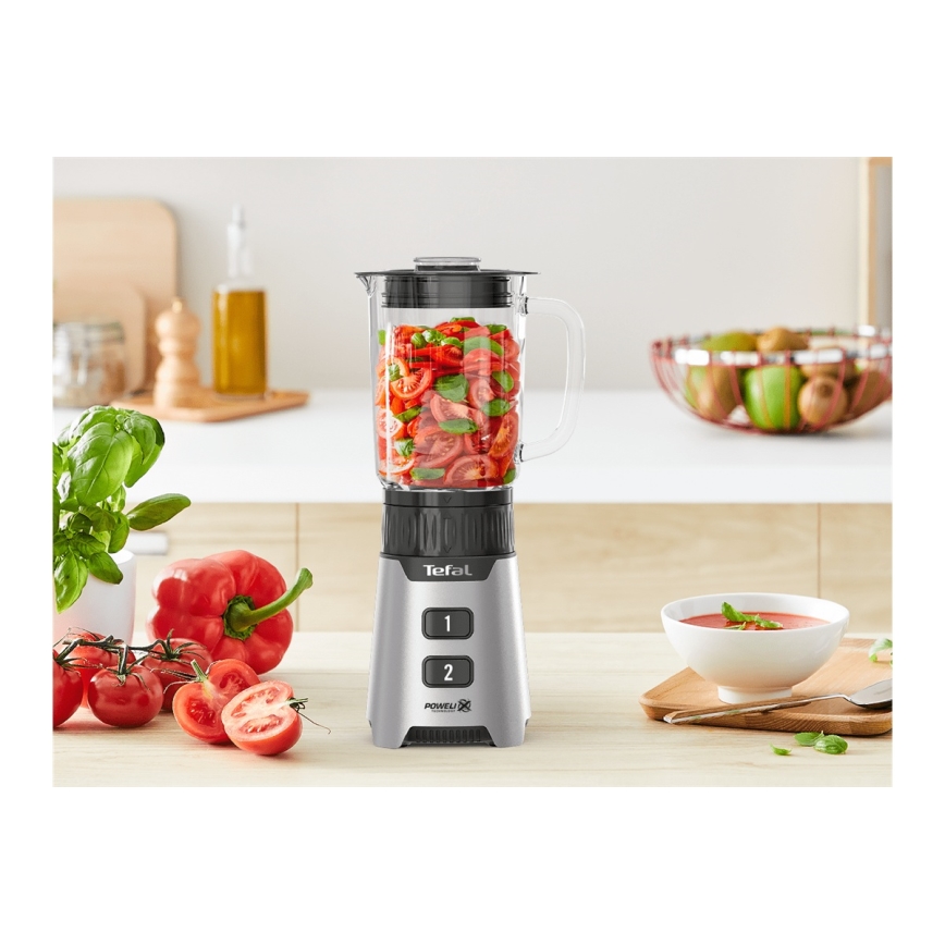 Tefal - Batidora de mesa BLENDFORCE 400W/230V acero inoxidable/negro
