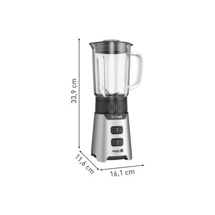 Tefal - Batidora de mesa BLENDFORCE 400W/230V acero inoxidable/negro