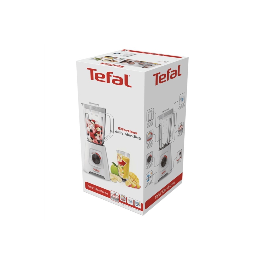 Tefal - Batidora de mesa BLENDFORCE 600W/230V blanco
