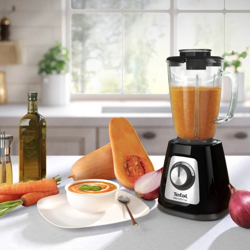 Tefal - Batidora de mesa BLENDFORCE 800W/230V negro/acero inoxidable