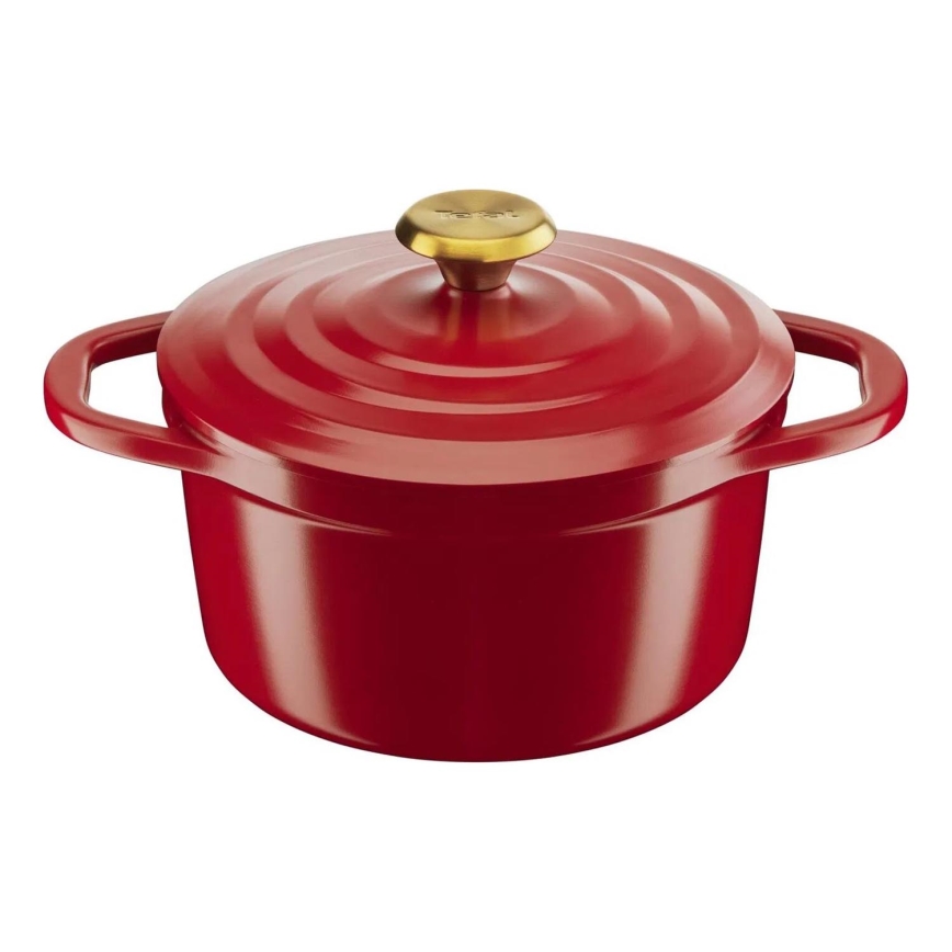 Tefal - Cacerola AIR de 20 cm con tapa, roja