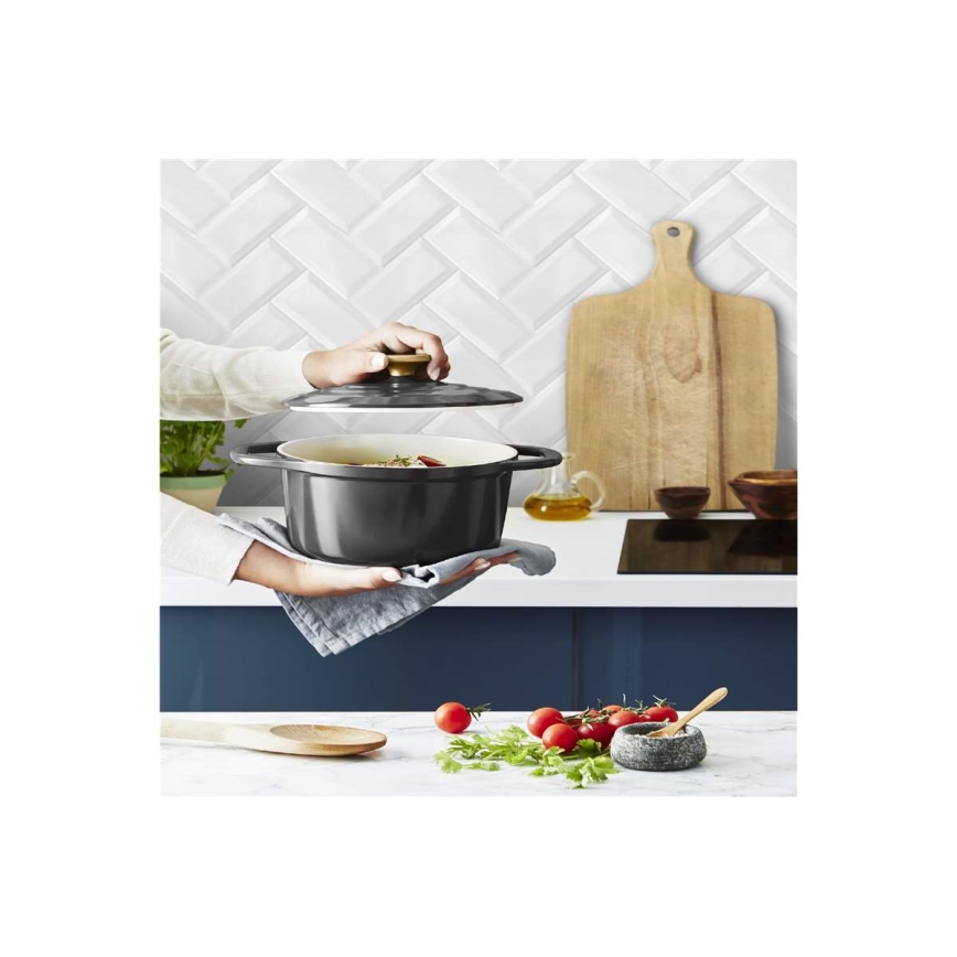 Tefal - Cacerola con tapa AIR 20 cm antracita