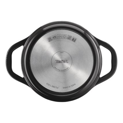 Tefal - Cazo con tapa AIR 20 cm antracita