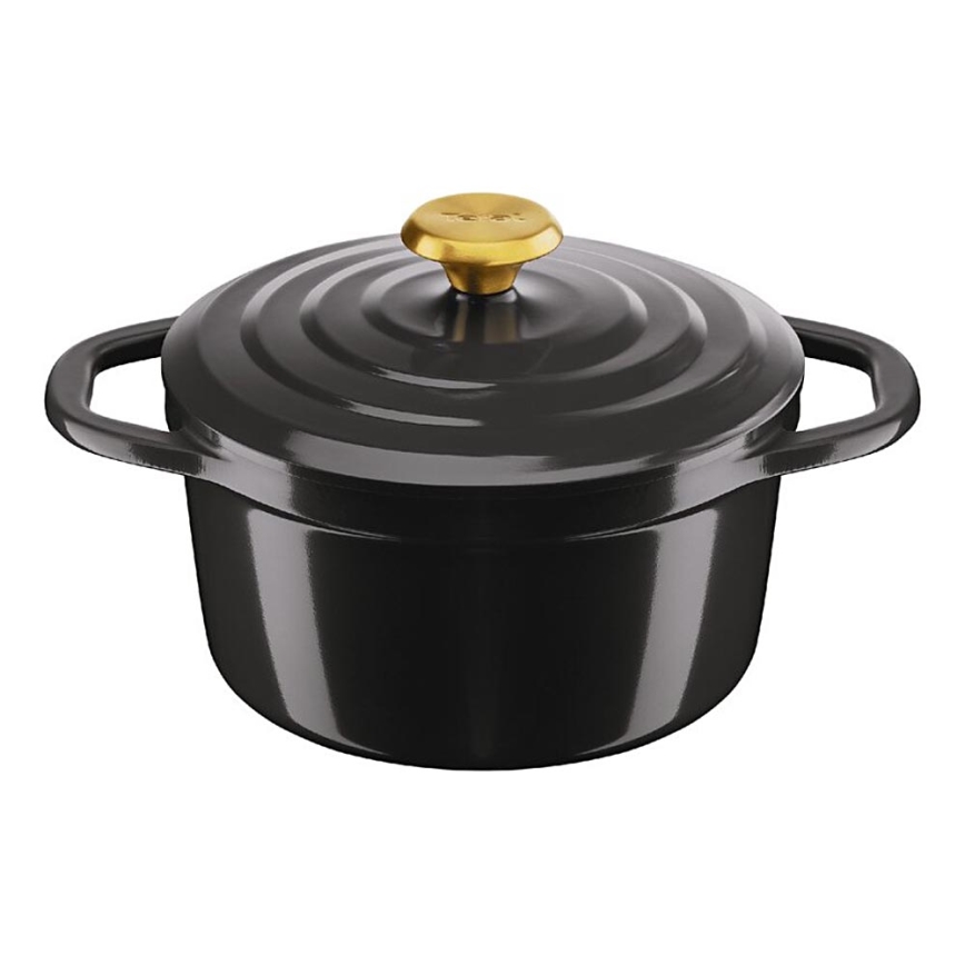 Tefal - Cazo con tapa AIR 20 cm antracita