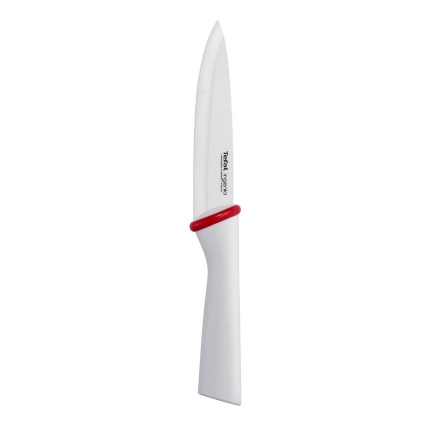 Tefal - Cerámico cuchillo universal INGENIO 13 cm blanco/rojo