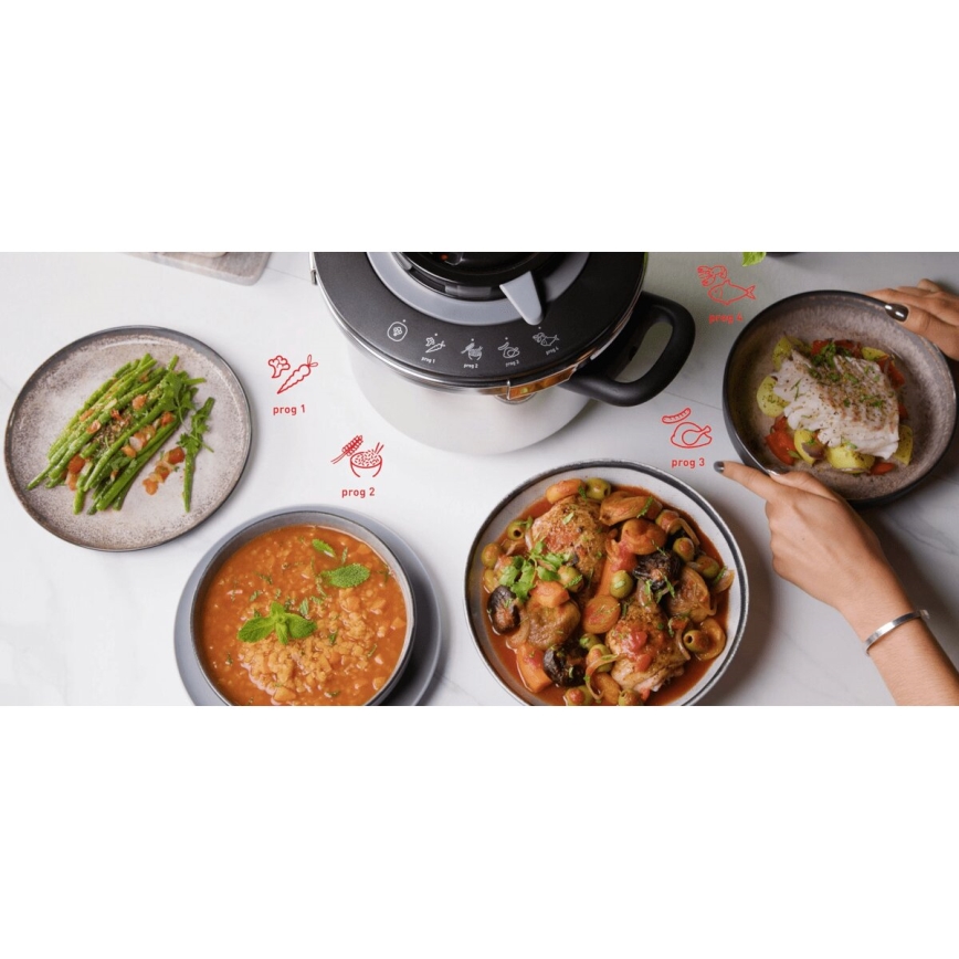 Tefal - Olla a presión de 8 l CLIPSO+ CHEF acero inoxidable