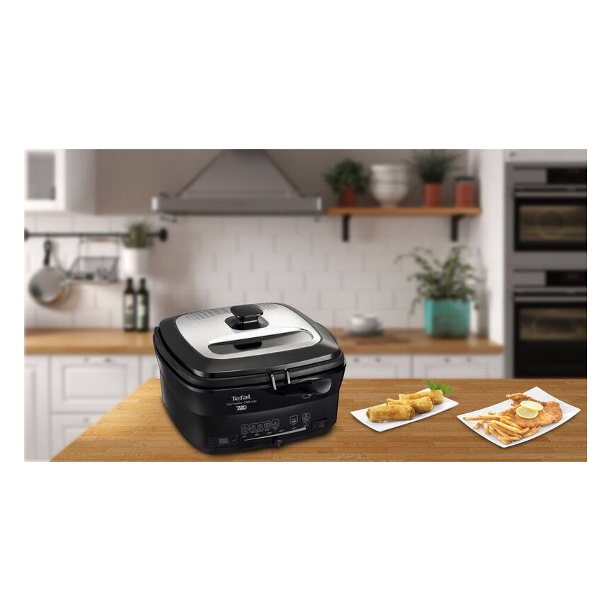 Tefal - Freidora 2 l VERSALION DE LUXE 7en1 1600W/230V negro