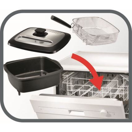 Tefal - Freidora 2 l VERSALION DE LUXE 7en1 1600W/230V negro
