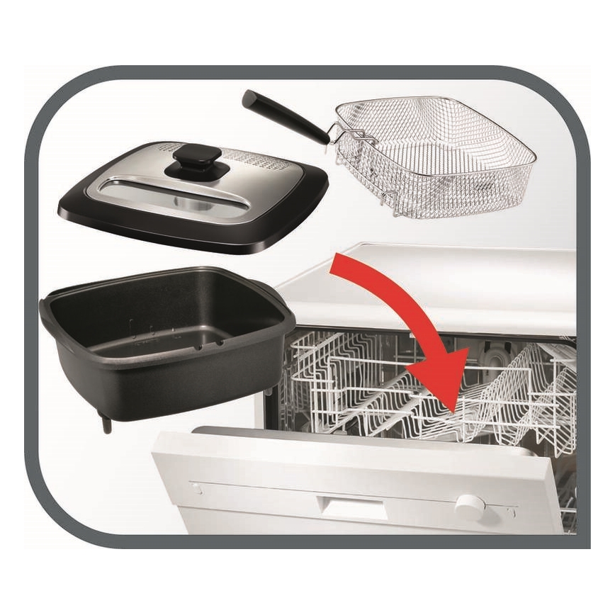 Tefal - Freidora 2 l VERSALION DE LUXE 7en1 1600W/230V negro