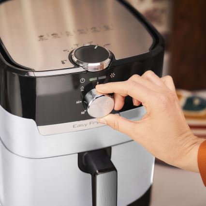 Tefal - Freidora de aire 4,2 l EASY FRY&GRILL 2 en 1 1550W/230V acero inoxidable