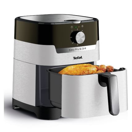 Tefal - Freidora de aire 4,2 l EASY FRY&GRILL 2 en 1 1550W/230V acero inoxidable