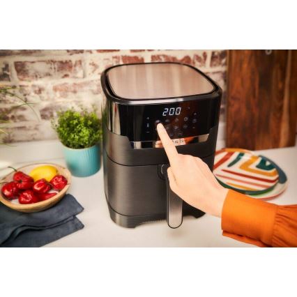 Tefal - Freidora de aire caliente 4,2 l EASY FRY&GRILL 2en1 1550W/230V negro