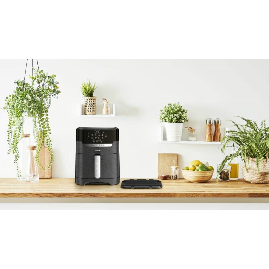 Tefal - Freidora de aire caliente 4,2 l EASY FRY&GRILL 2en1 1550W/230V negro
