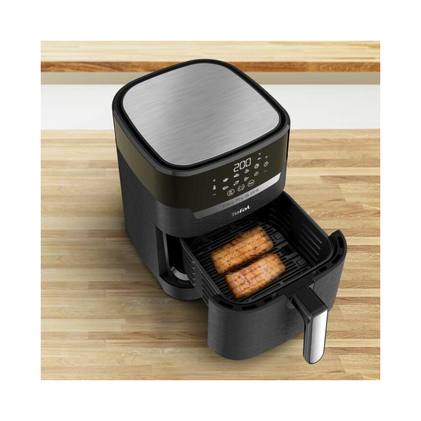 Tefal - Freidora de aire caliente 4,2 l EASY FRY&GRILL 2en1 1550W/230V negro