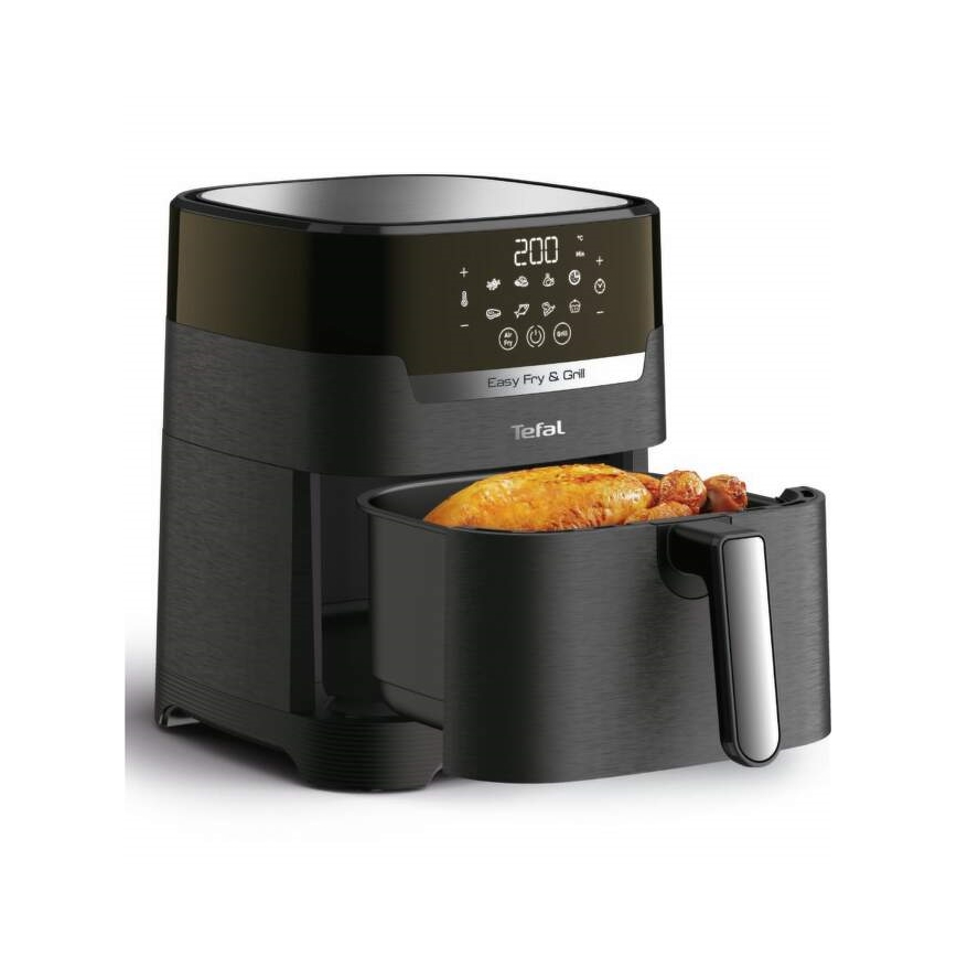 Tefal - Freidora de aire caliente 4,2 l EASY FRY&GRILL 2en1 1550W/230V negro