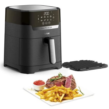Tefal - Freidora de aire caliente 4,2 l EASY FRY&GRILL 2en1 1550W/230V negro