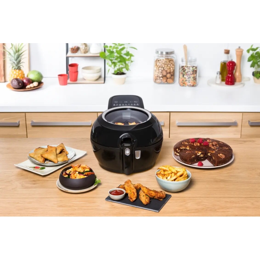 Tefal - Freidora de aire caliente ACTIFRY GENIUS DUAL MOTION 1,2l 1350W/230V negro