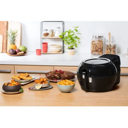 Tefal - Freidora de aire caliente ACTIFRY GENIUS DUAL MOTION 1,2l 1350W/230V negro