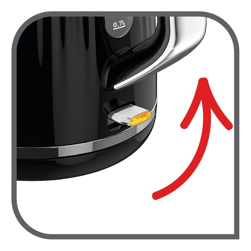 Tefal - Hervidor eléctrico LOFT 1,7 l 2400W/230V negro