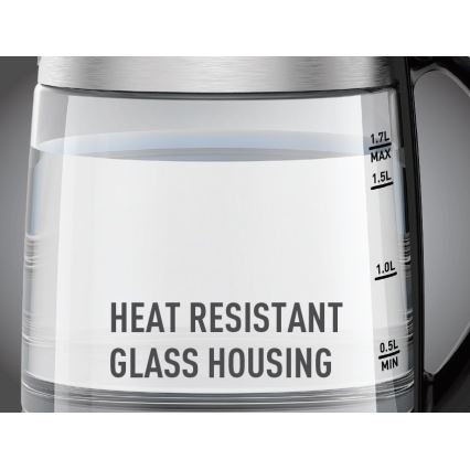 Tefal - Hervidor GLASS 1,7 l  2200W/230V cromo mate