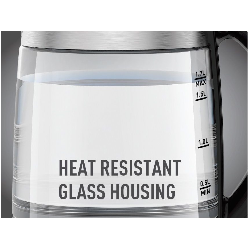 Tefal - Hervidor GLASS 1,7 l  2200W/230V cromo mate