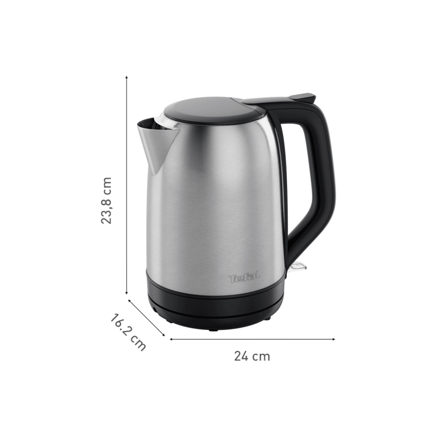 Tefal - Hervidor SUBITO 1,7l 2400W/230V acero inoxidable/negro