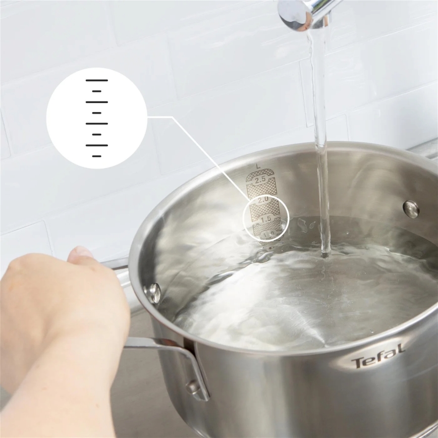 Tefal - Juego de 3 ollas DELICIOUS de acero inoxidable