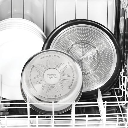 Tefal - Juego de cocina INGENIO COOK de 5 piezas en acero inoxidable