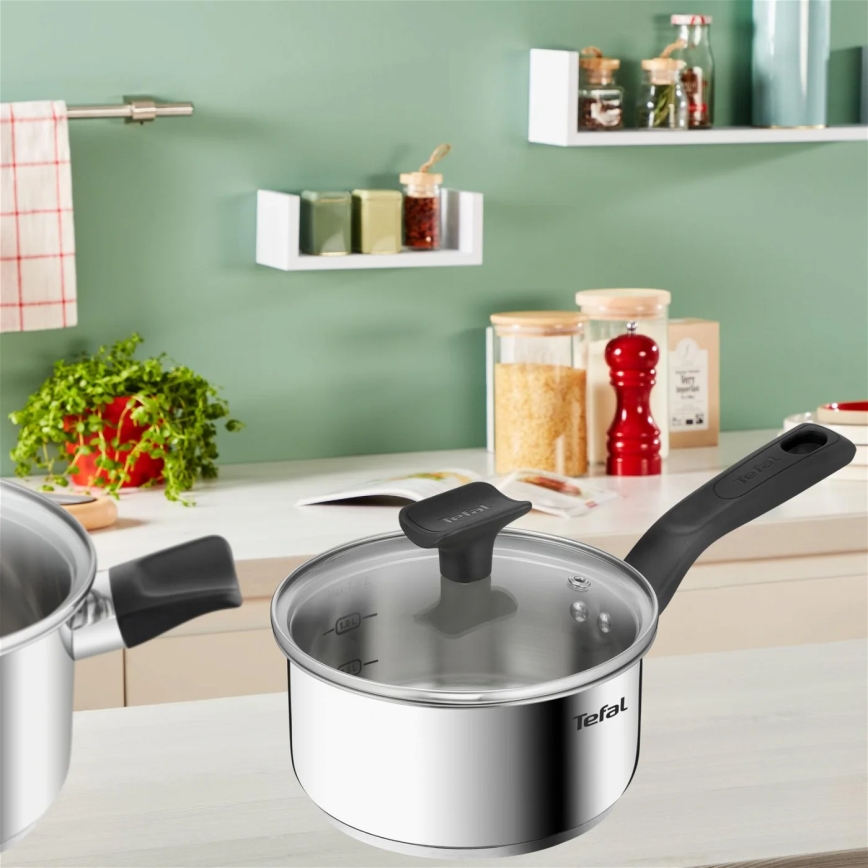 Tefal - Juego de ollas 6 pz DELICIOUS acero inoxidable