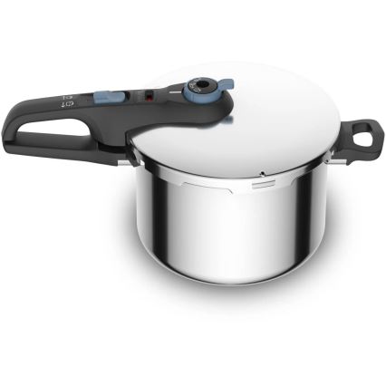 Tefal - Juego de ollas a presión 4/6 l SECURE TRENDY acero inoxidable