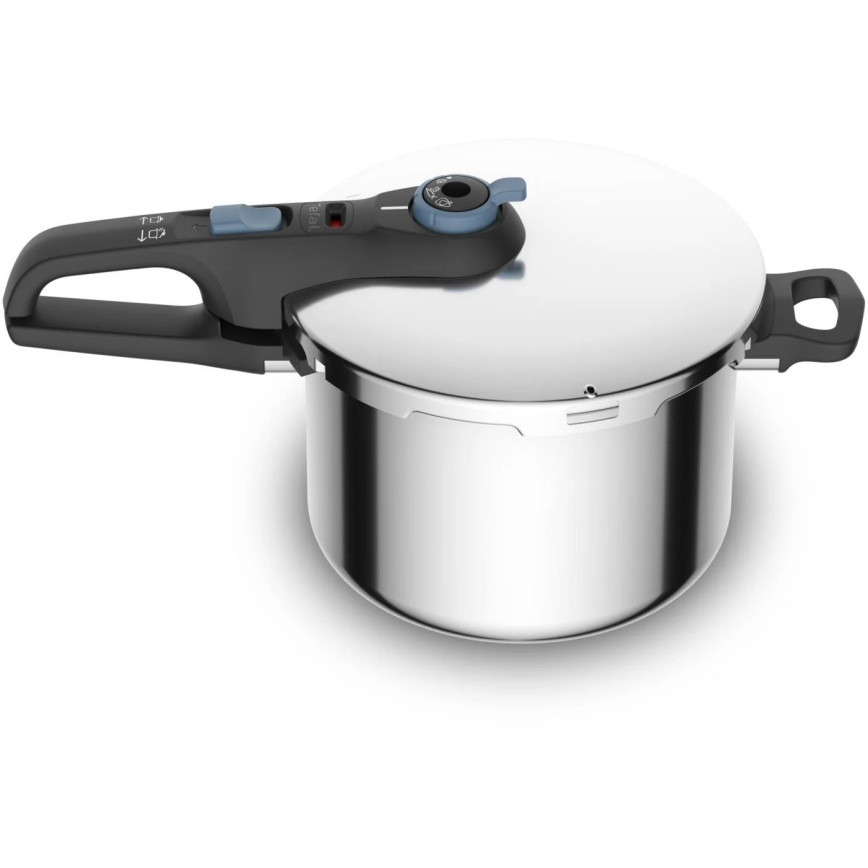 Tefal - Juego de ollas a presión 4/6 l SECURE TRENDY acero inoxidable