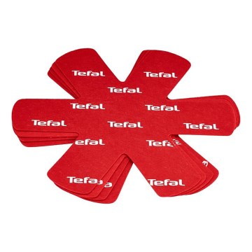 Tefal - Juego de protectores para sartenes 4 piezas INGENIO rojo