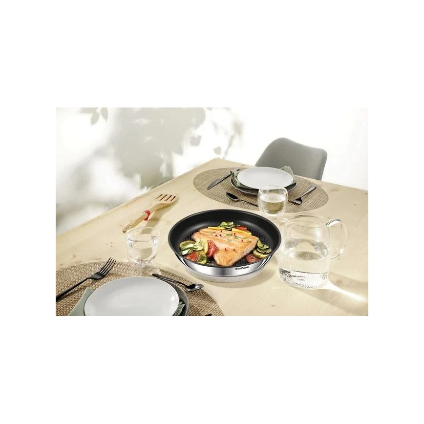 Tefal - Juego de vajilla 10 pz INGENIO EMOTION acero inoxidable