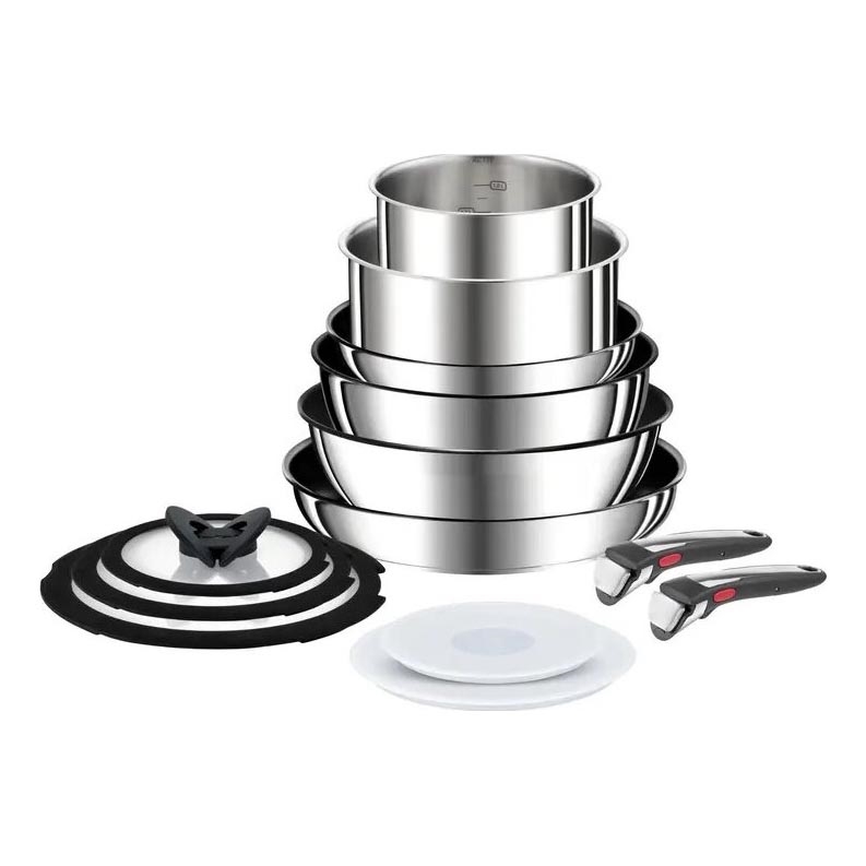 Tefal - Juego de vajilla 13 pz INGENIO PREFERENCE ON acero inoxidable