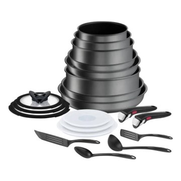 Tefal - Juego de vajilla 20 pz INGENIO DAILY CHEF ON negro
