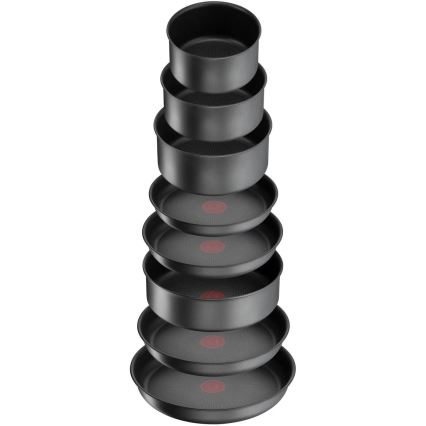 Tefal - Juego de vajilla 20 pz INGENIO DAILY CHEF ON negro