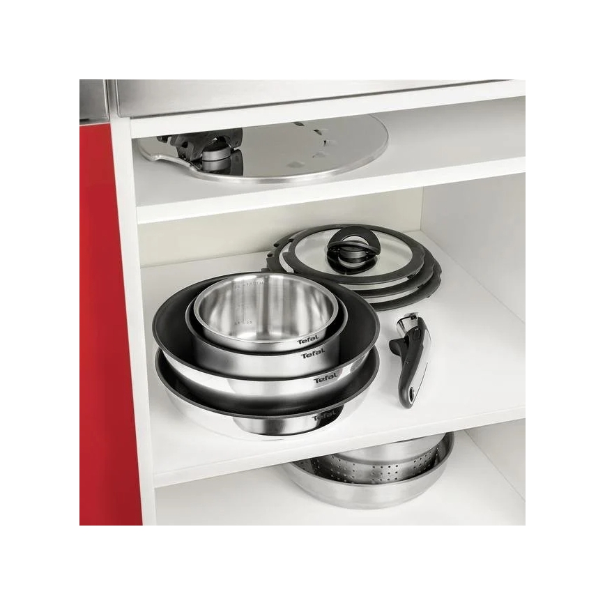 Tefal - Juego de vajilla 4 pz INGENIO EMOTION acero inoxidable