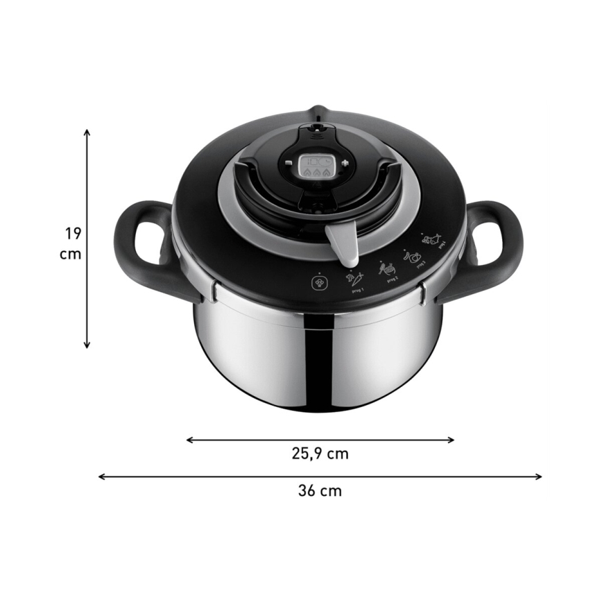 Tefal - Olla a presión 4,5 l CLIPSO+ CHEF acero inoxidable
