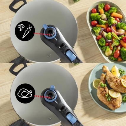 Tefal - Olla a presión 4 l SECURE TRENDY acero inoxidable