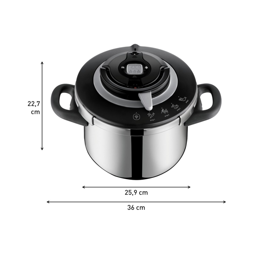Tefal - Olla a presión 6 l CLIPSO+ CHEF acero inoxidable