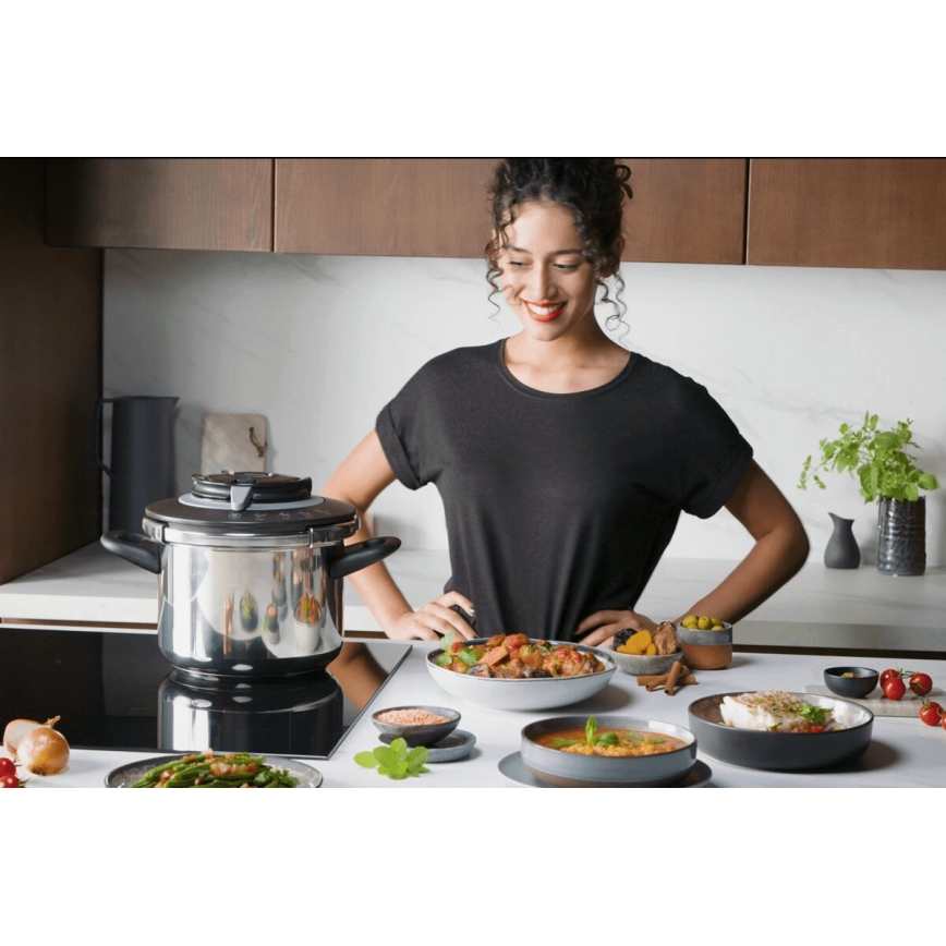 Tefal - Olla a presión 8 l CLIPSO+ CHEF acero inoxidable