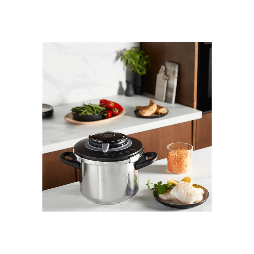 Tefal - Olla a presión 8 l CLIPSO+ CHEF acero inoxidable