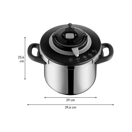 Tefal - Olla a presión 8 l CLIPSO+ CHEF acero inoxidable
