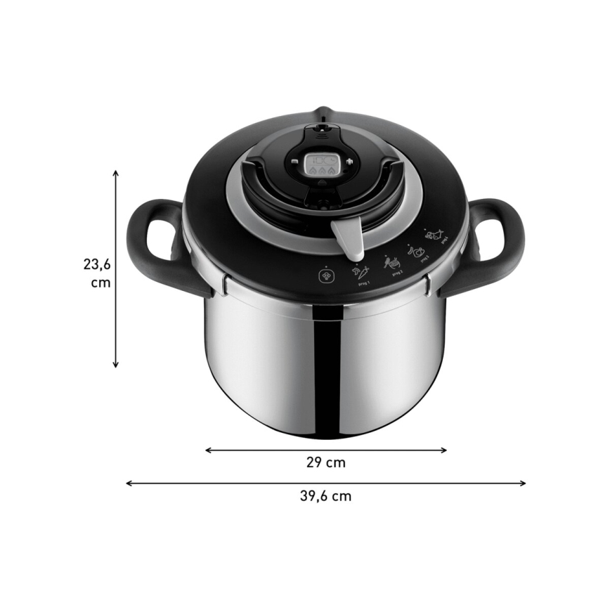 Tefal - Olla a presión 8 l CLIPSO+ CHEF acero inoxidable