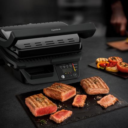 Tefal - Parrilla eléctrica inteligente Tefal OPTIGRILL 2000W/230V