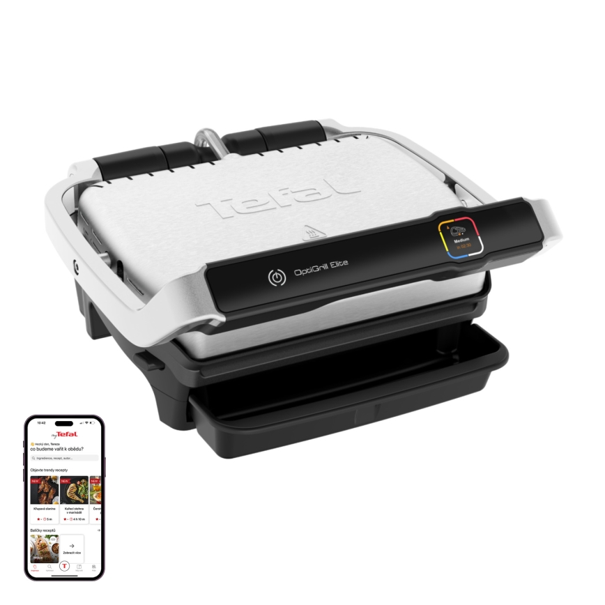 Tefal - Parrilla eléctrica OPTIGRILL ELITE 2000W/230V
