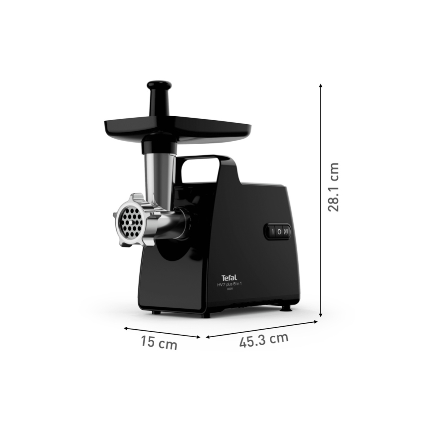 Tefal - Picadora de carne 6en1 2000W/230V negro