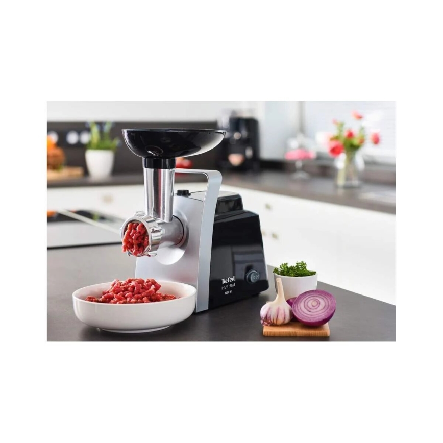 Tefal - Picadora de carne 7en1 1400W/230V negro/plata