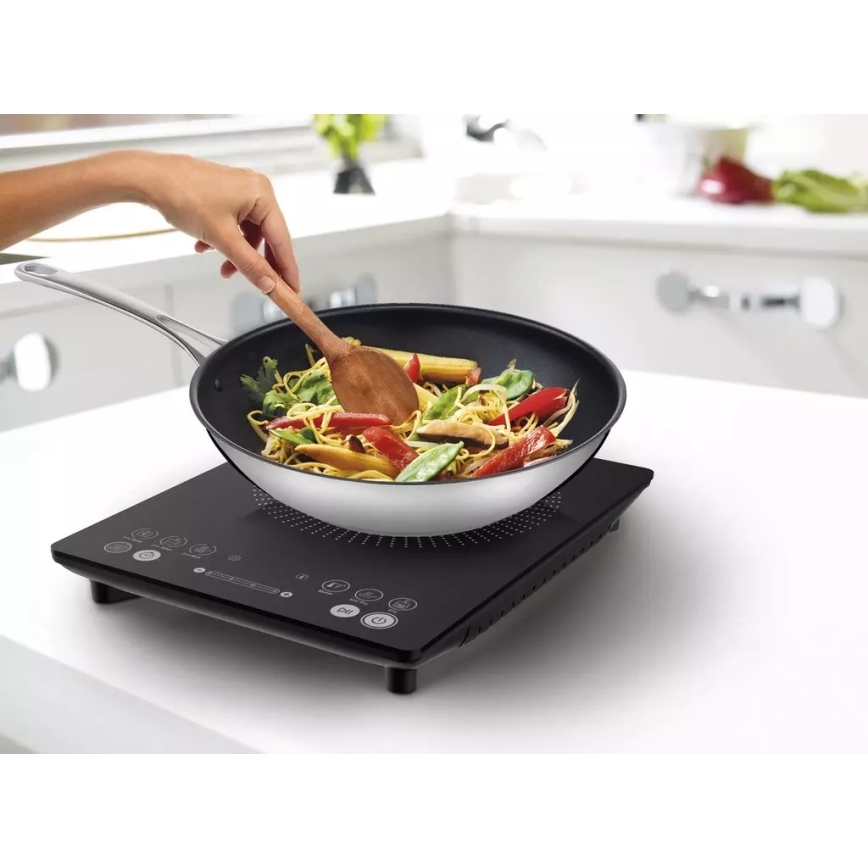 Tefal - Placa de inducción EVERYDAY SLIM 2100W/230V negro